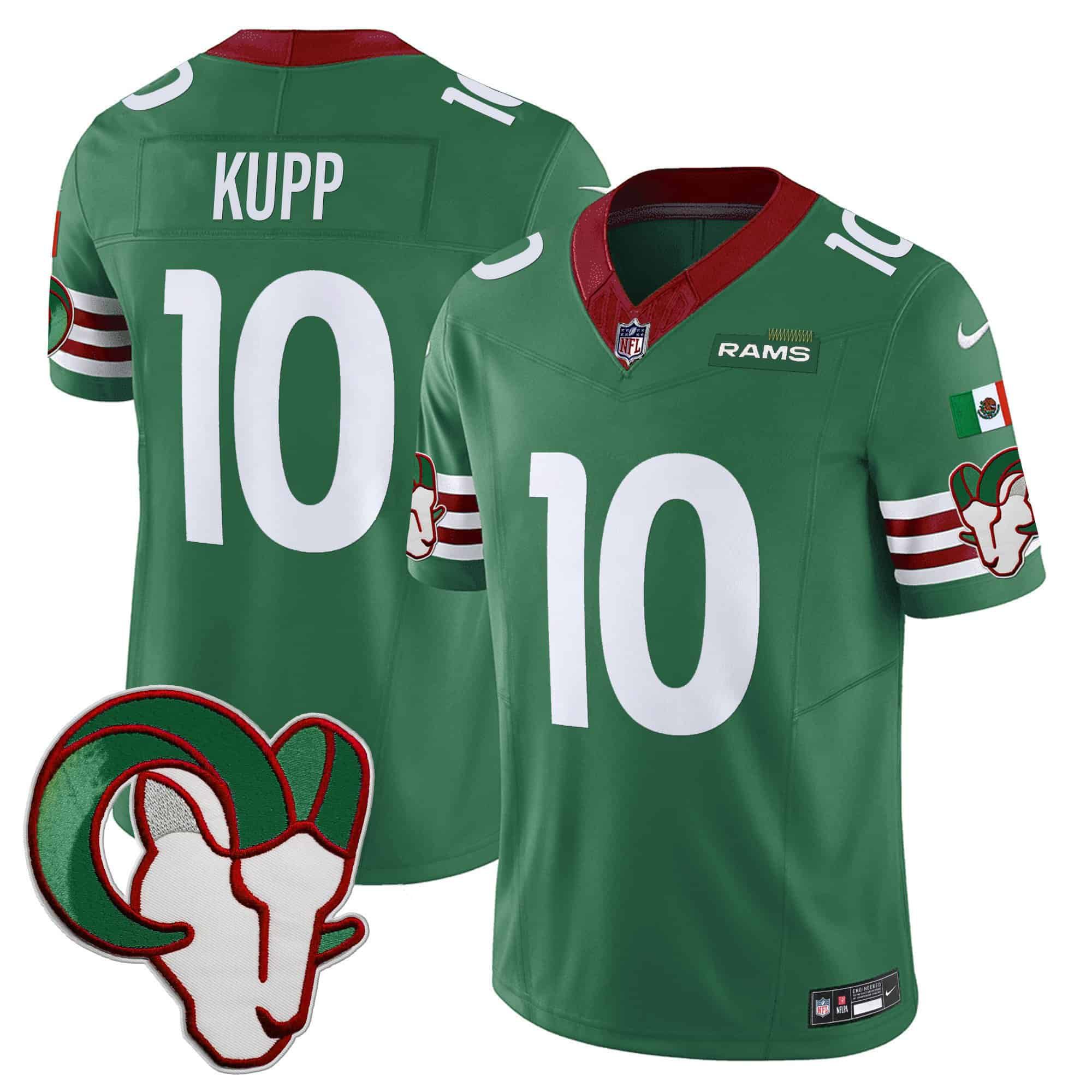 Men Los Angeles Rams 10 Kupp Green 2024 Nike Mexico Vapor Limited NFL Jersey